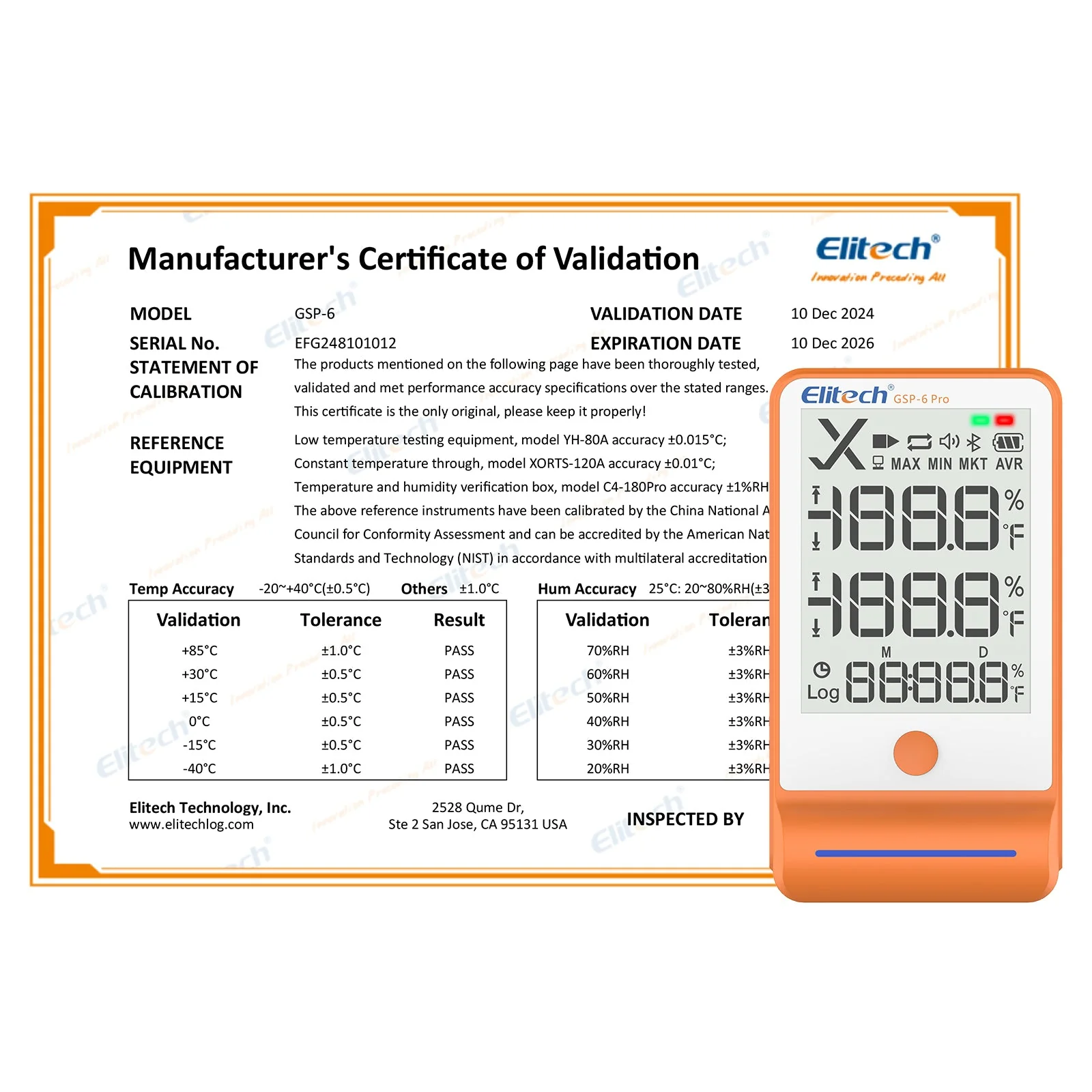 Elitech 100,000Points Digital Ultra-low Temperature Data Logger(-121~302°F/ -85~150°C), Medical Pharmacy Vaccine DDL Calibration Certificate to Audit, Bluetooth Thermometer MAX MIN Refrigerator Fridge, GSP-6Pro-TLE - Image 7