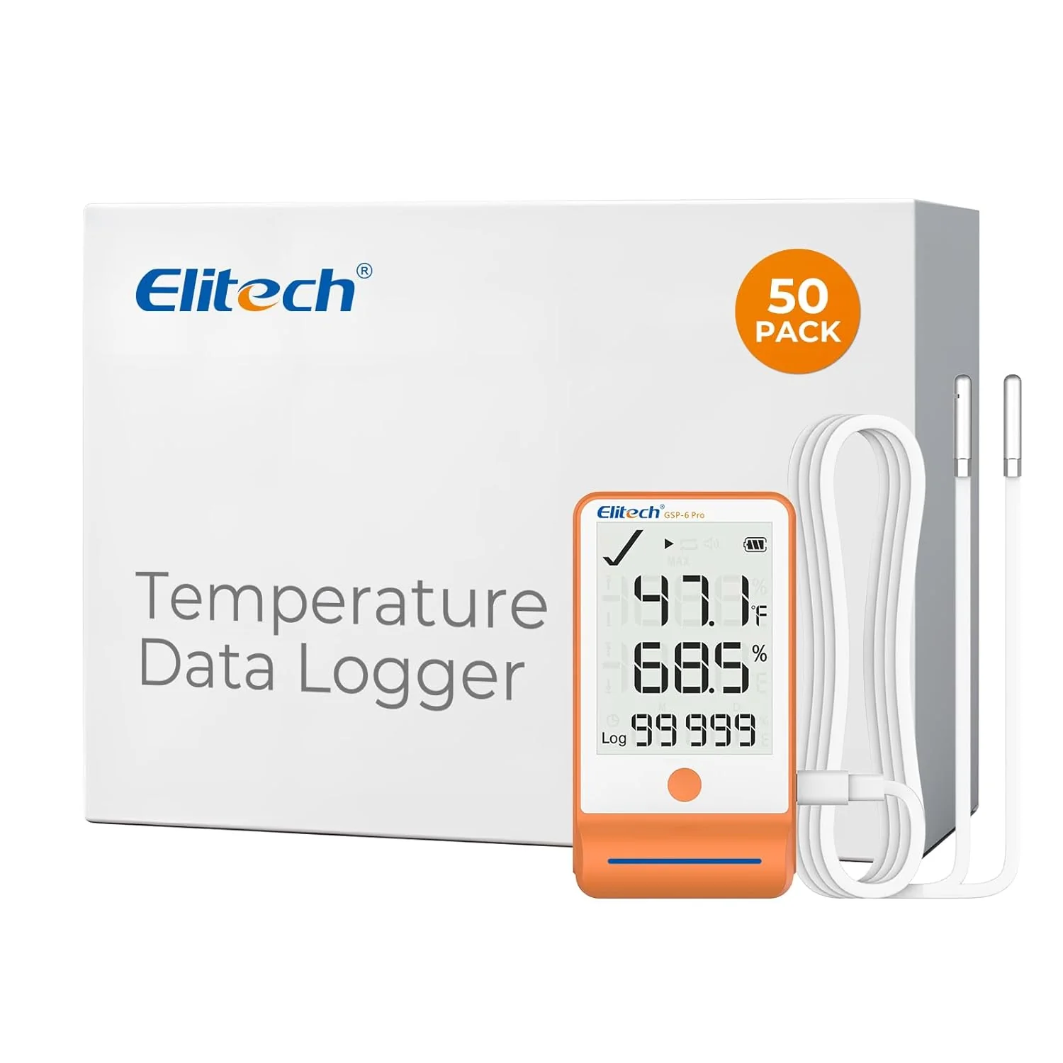 Elitech GSP-6 Bluetooth Data Logger Temperature Humidity for Refrigerator with Shadow Data 100000 Points Export PDF/CSV Report, Pharmacy Vaccine DDL Certificate, MAX MIN with Dual Probe,GSP-6Pro-TE/THE - Image 12