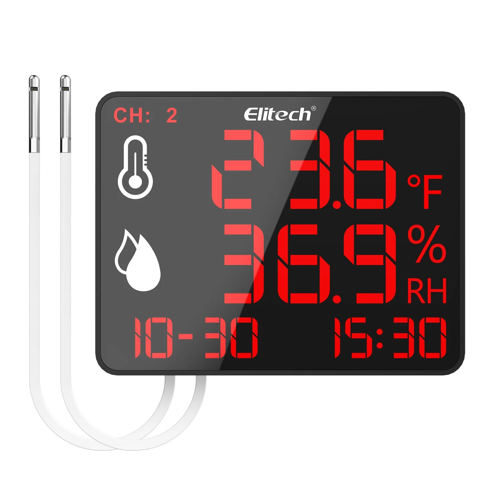 Elitech High Accuracy Digital Hygrometer Thermometer Data Logger 30000 Points, Humidity Temperature Monitor With Calibration Certificate for Audit, For Greenhouse/ Warehouse/ Lab/ Hospital DR-230W-THDE - Image 7