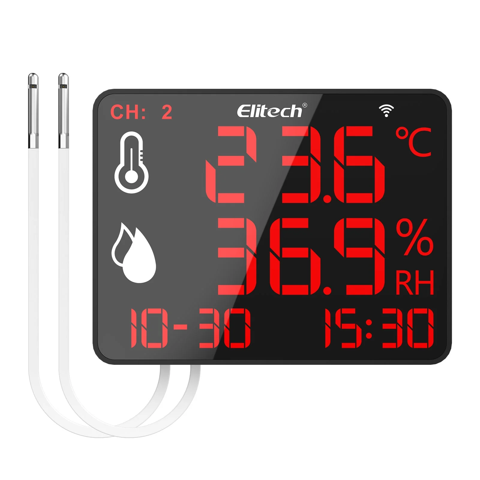 Elitech High Accuracy Digital Hygrometer Thermometer Data Logger 30000 Points, Humidity Temperature Monitor With Calibration Certificate for Audit, For Greenhouse/ Warehouse/ Lab/ Hospital DR-230W-THDE - Image 8