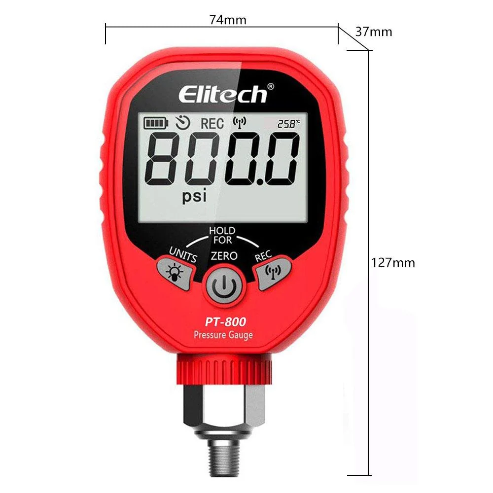 Elitech PT-800 Wireless HVAC Pressure Gauge Temperature Clamp - Image 2