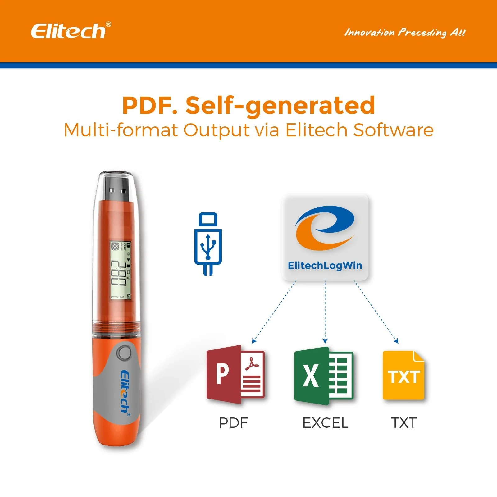 Elitech RC-51H USB Temperature and Humidity Data Logger Pen-styled Auto PDF 32000 Points - Image 3