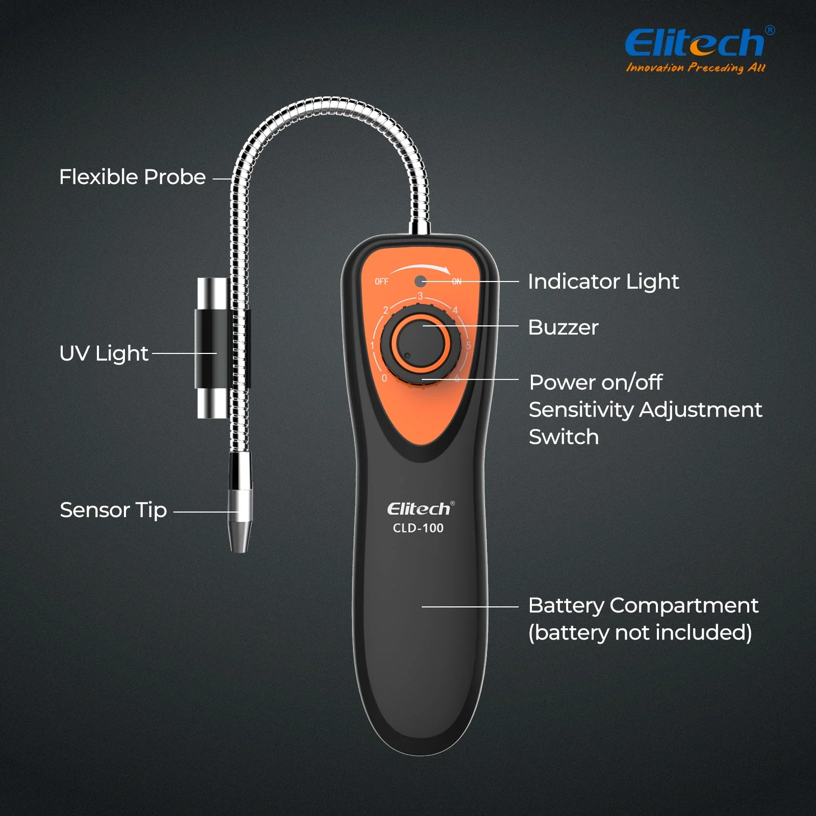 Elitech Refrigerant Leak Detector, CLD-100 Freon Leak Detector Car HVAC Halogen Refrigerant Leak Detector CFCs HCFCs HFCs - Image 5