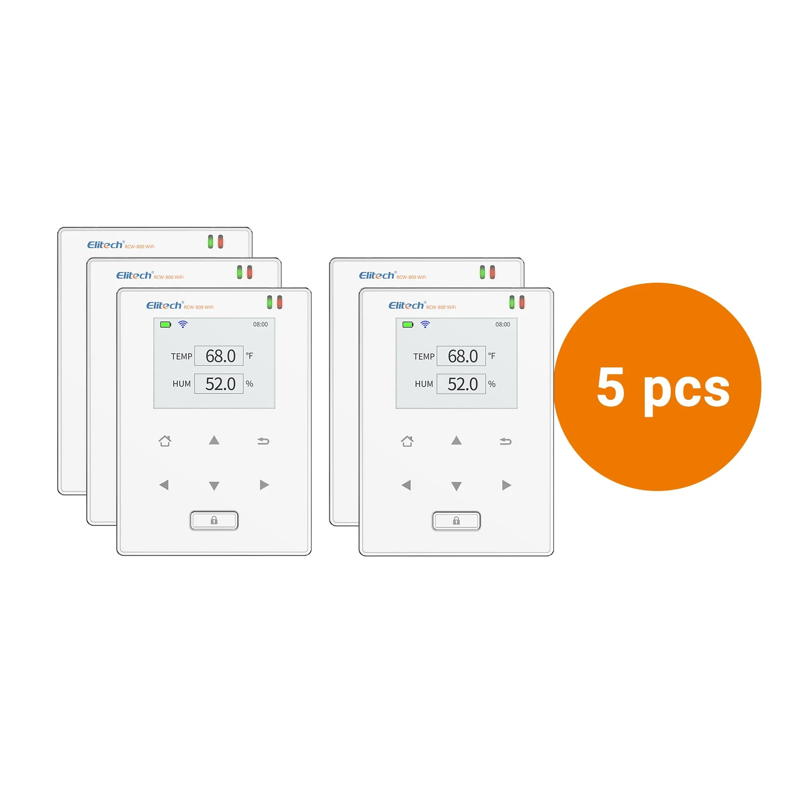 Elitech Wireless Digital Data Logger Remote Real-Time Temperature Monitor Cloud Data Storage SMS/Email/APP/Web Alarm, WiFi External Temp&Humi Probe, RCW-800W-THE(-40~176℉) with FREE Cloud Service - Image 10