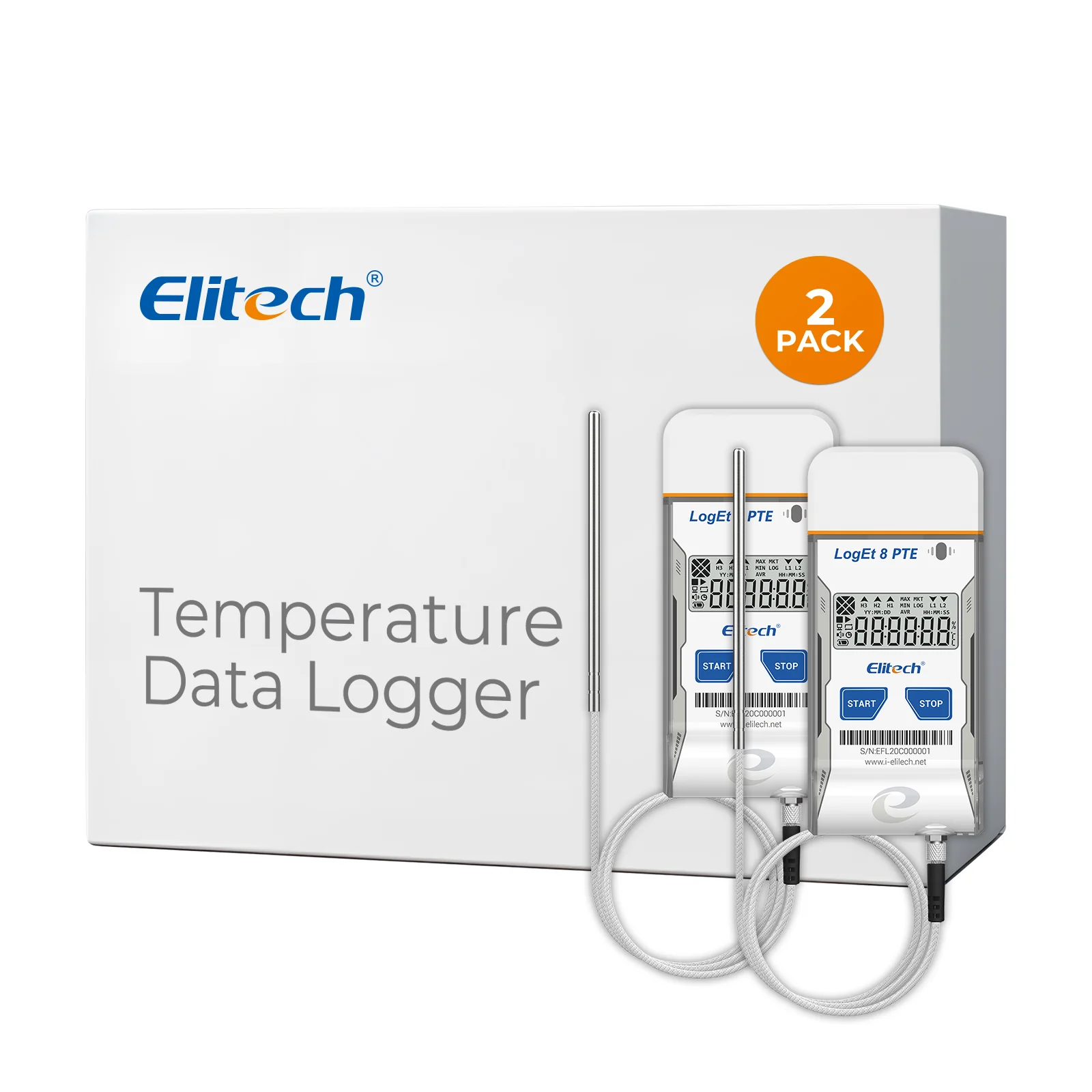 Elitech USB Temperature Data Logger Reusable Temperature Recorder Refrigerator Thermometer High Accuracy External Temperature Sensor, Auto PDF Report USB Port 32000 Points LogEt 8 PTE, -85~150℃ - Image 8