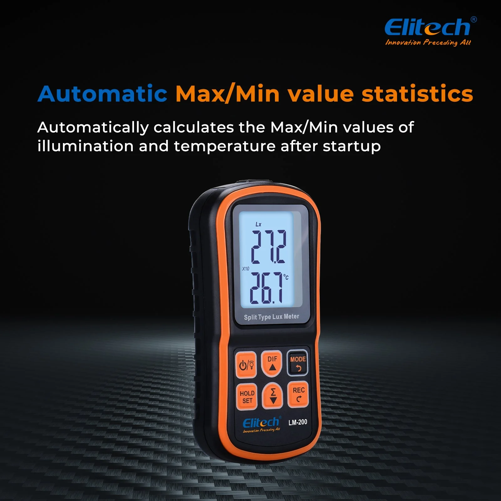 Light Meter Digital Illuminance Meter Handheld Ambient Temperature Measurer, Range up to 200,000 Lux,Ambient Temperature - Image 5