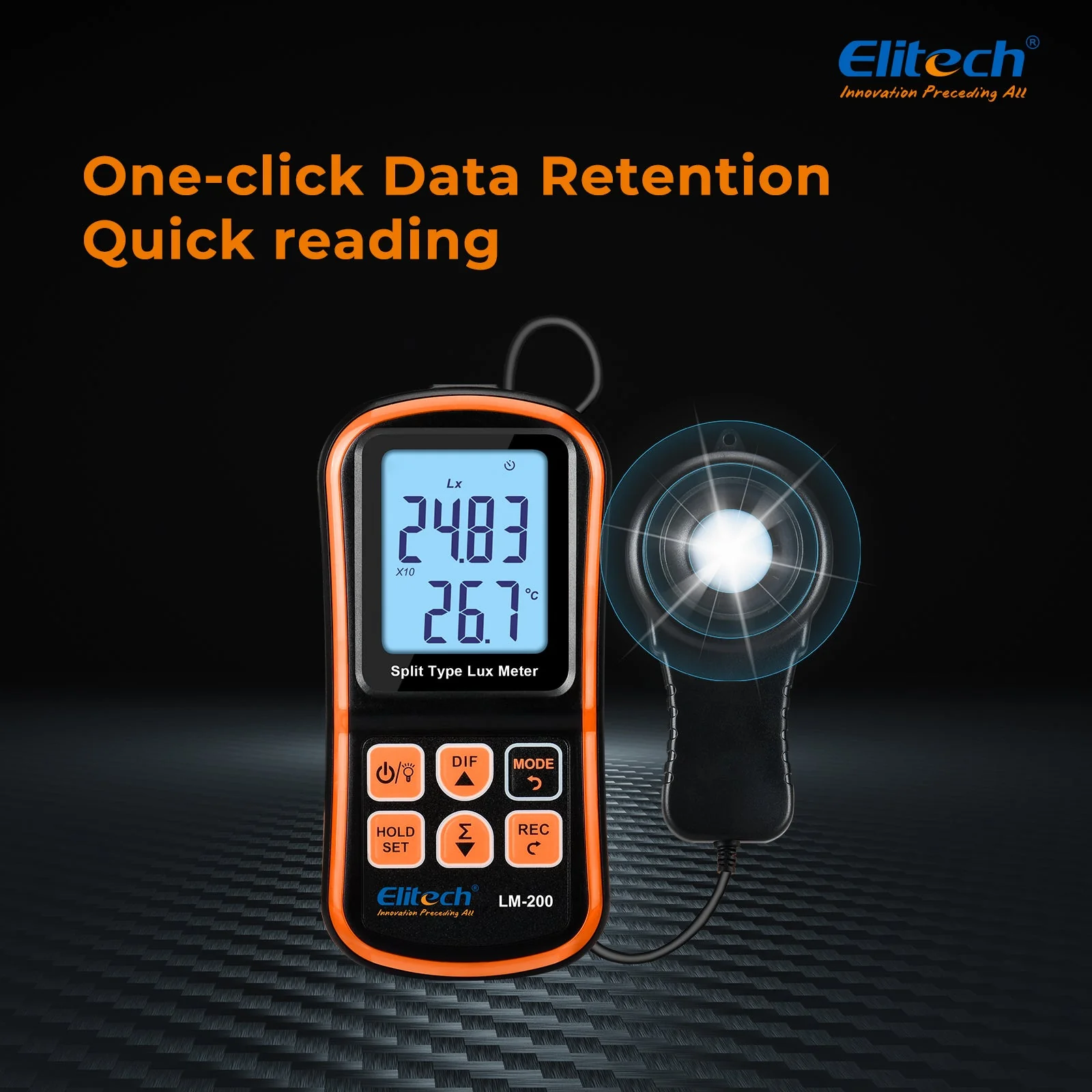 Light Meter Digital Illuminance Meter Handheld Ambient Temperature Measurer, Range up to 200,000 Lux,Ambient Temperature - Image 7